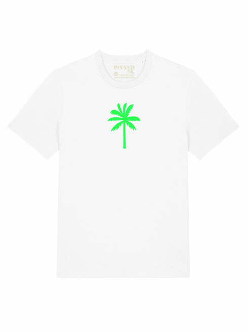 T-shirt Palmtree Neon Green Velvet
